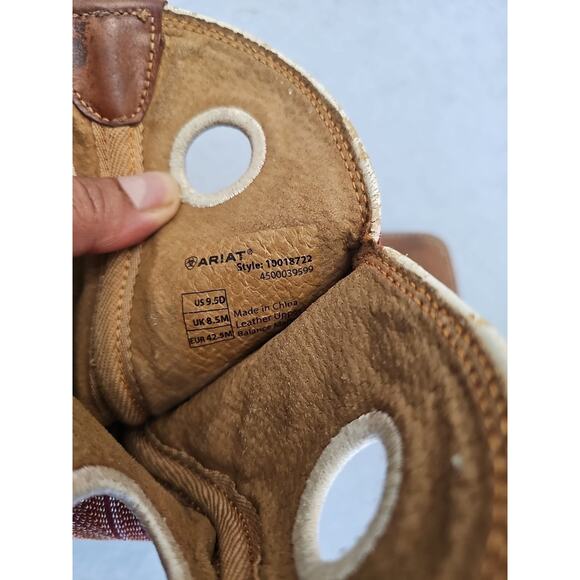 Ariat Heritage Roughstock Mens Size 9.5D Western Cowboy Boots Red Leather Brown main image 6